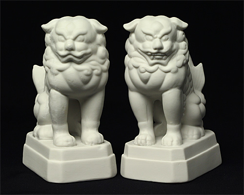 狛犬（箱あり） Yahoo!オークション - 楾 3 彫刻家 神保豊 木彫 「狛犬」 41cm