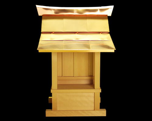 【アウトレット】 外祭用神棚 銅板葺折れ屋根宮（板宮）〈G-306 36号〉 No.2