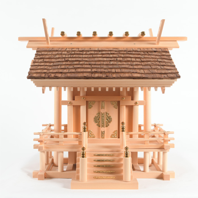 【アウトレット】 神棚 桧皮葺一社宮 正殿型〈H-2〉 No.2