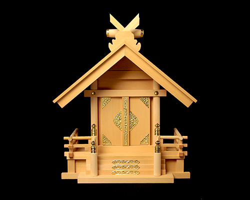 【アウトレット】 神棚 板葺一社宮 妻入り型〈I-24〉 No.3