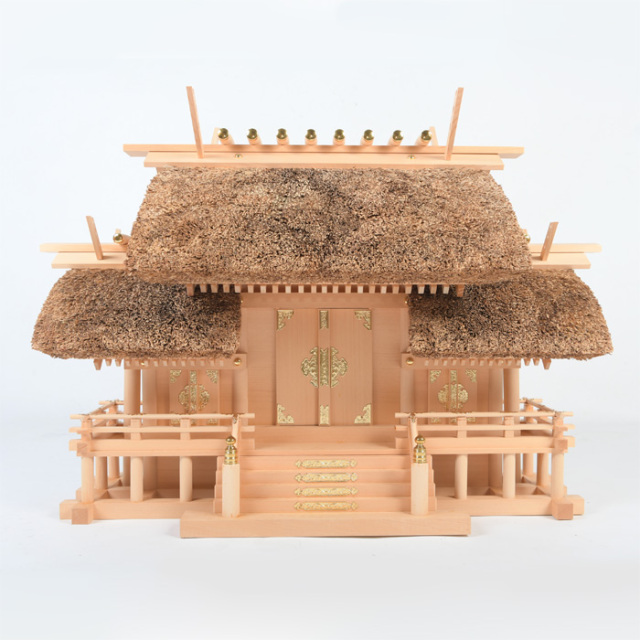 【アウトレット】 神棚 茅葺屋根違い三社宮〈K-4〉 No.2