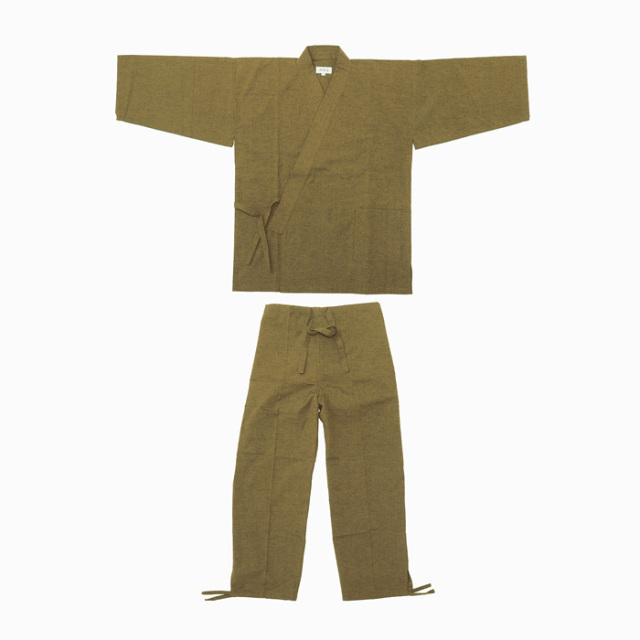 作務衣 久留米綿紬織 上下一組 （男性用） （カラシ） No.27 作務衣 久留米綿紬織 上下一組 （男性用） （カラシ） No.27 | 神棚