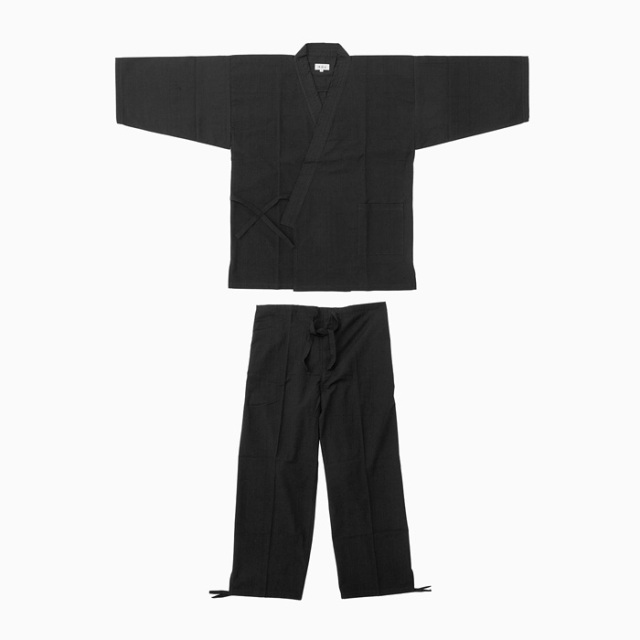 紬　作務衣　2点 楽天市場】作務衣 女性 木綿紬-作務衣 婦人 さむえ 綿100％ 縞柄 M/L