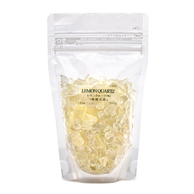 レモンクォーツ さざれ （ブラジル産） （200g入り） No.3 | 神棚・神