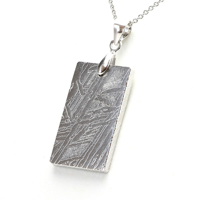 ムオニオナルスタ隕石 ネックレス AWNL メンズ ムオニオナルスタ隕石 斧形シルバー喜平チェーン