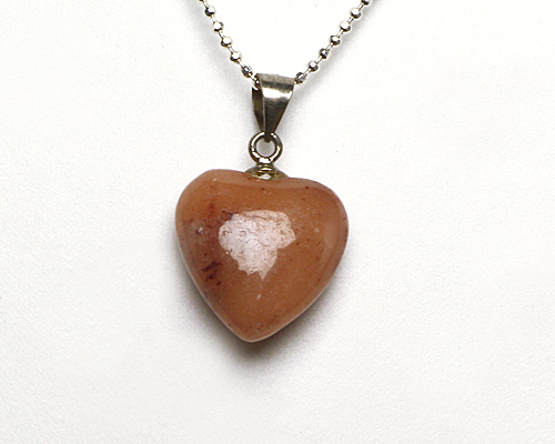 ペンダントトップ ピンクアゼツライト（ロードアゼツ）ハート型 No.1