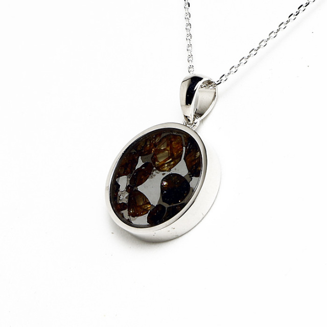 ペンダントトップ パラサイト・セリコ隕石 六芒星+八芒星 No.15 | 神棚