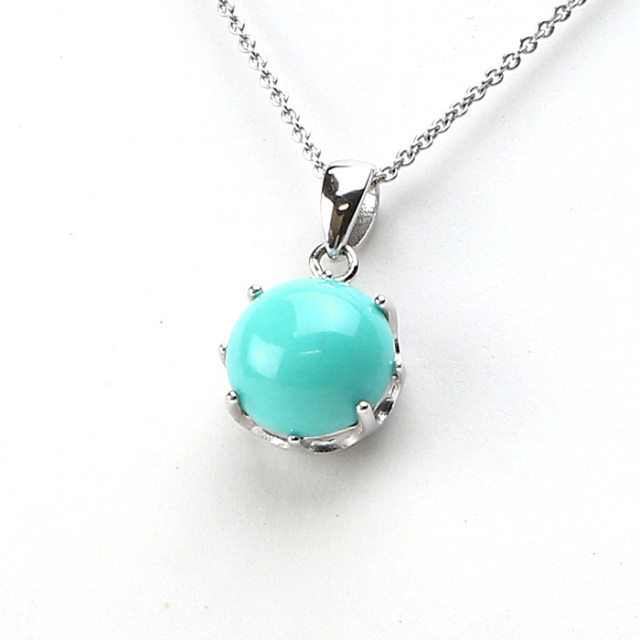 ペンダントトップ ナチュラルターコイズ ラウンド No.7 | 神棚・神具の