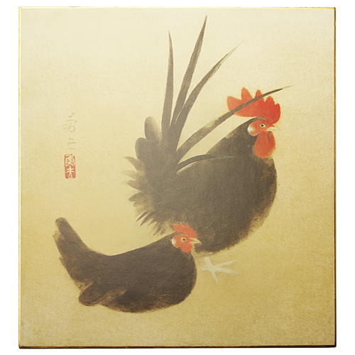 和風飾り絵 干支色紙 酉 No.2