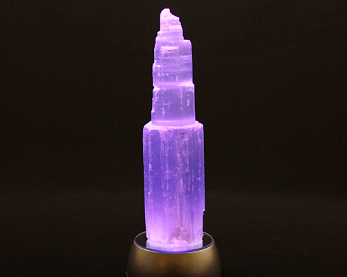 セレナイトタワー 約15cm ファンタジーランプ付 No.2 | 高級神棚・神具