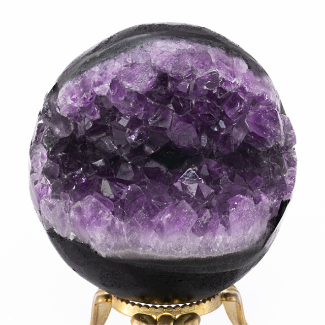 丸玉 アメジストジオード 笑口 （わらいぐち） （ウルグアイ産） 54mm