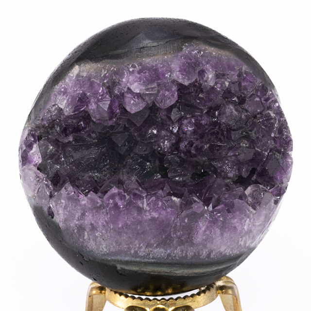 丸玉 アメジストジオード 笑口 （わらいぐち） （ウルグアイ産） 54mm No.76