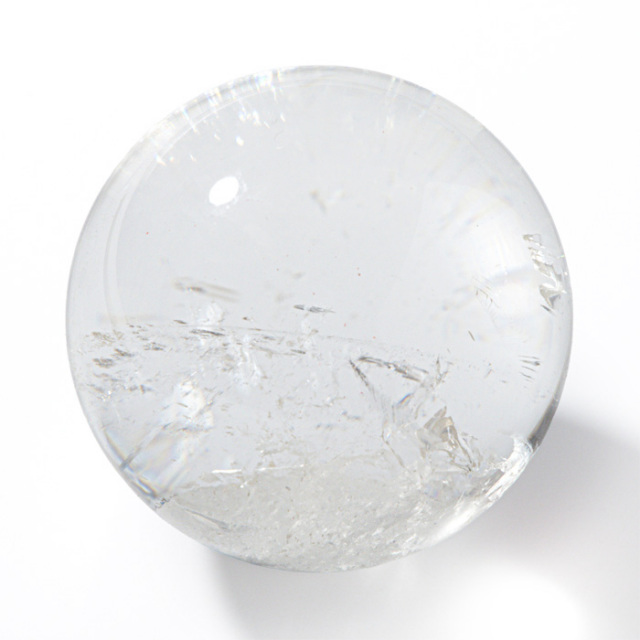 丸玉 ナチュラルレインボー水晶 （アイリスクォーツ） （ヒマラヤ マニカラン産） 62mm No.126