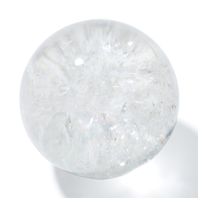 丸玉 ナチュラルレインボー水晶 （アイリスクォーツ） （ヒマラヤ マニカラン産） 62mm No.127