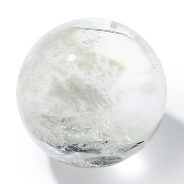 丸玉 ナチュラルレインボー水晶 （アイリスクォーツ） （ヒマラヤ マニカラン産） 73mm No.128