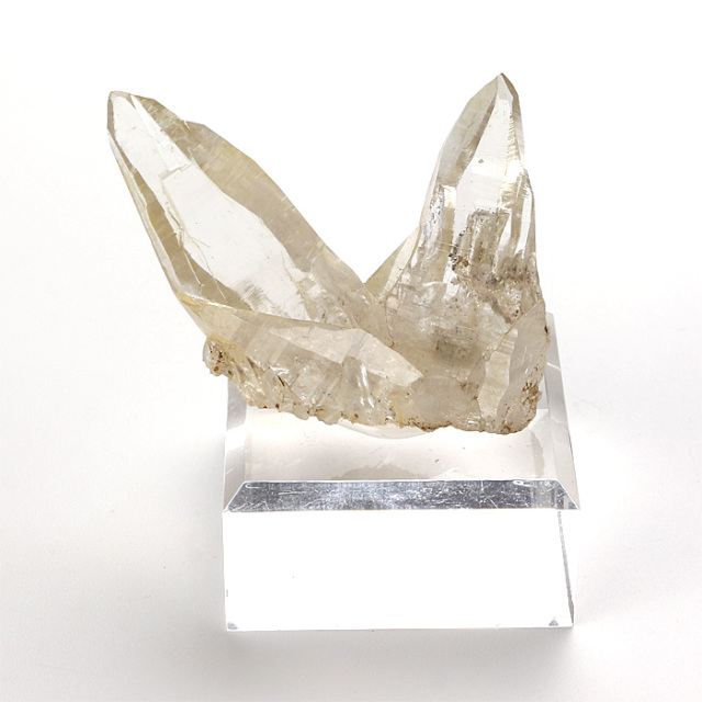 水晶クラスター （ヒマラヤ ガネッシュヒマール産） アクリル製台付 No
