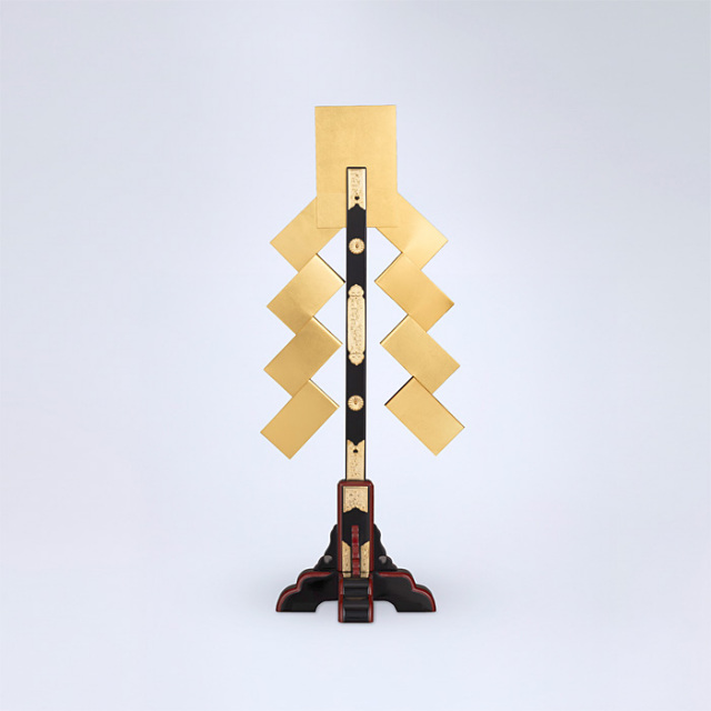 金幣 切下型筒型八双台 串高45cm