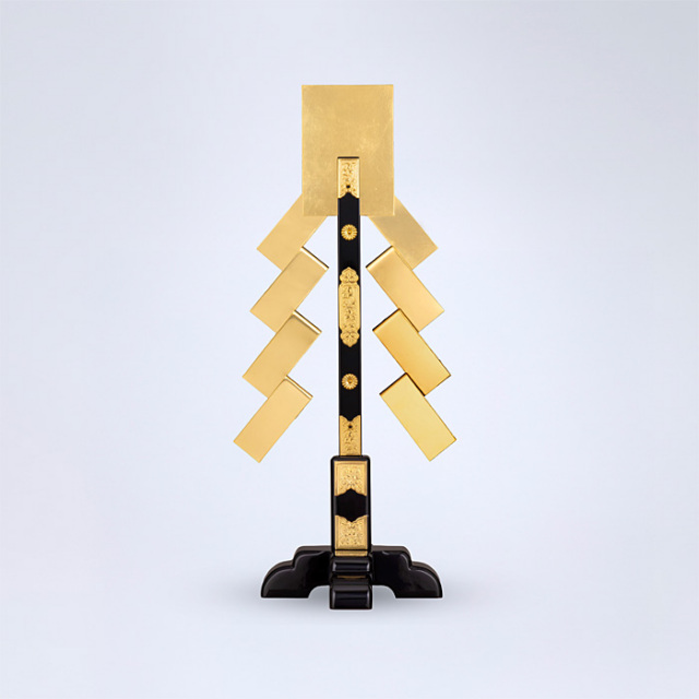 金幣 切下型筒型十字台 串高45cm