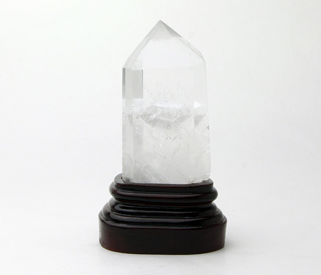 水晶ポイント 貫入水晶 台付 No.245