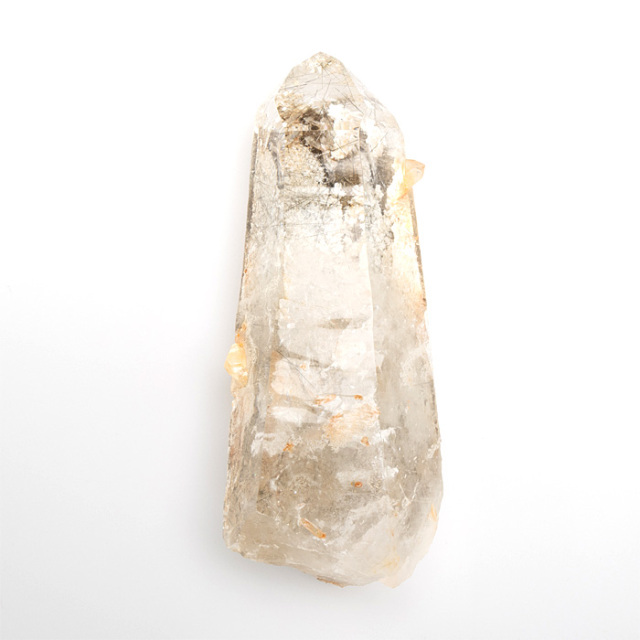 水晶ポイント ホワイトガーデン 貫入水晶 ブラックトルマリン入り