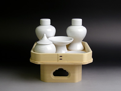 神具セット】遠山三方 木曽桧5寸・土器セット | 高級神棚・神具の通販