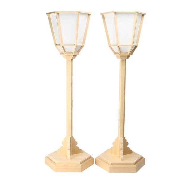 桧白木六角台燈台 90cm（電装付） | 高級神棚・神具の通販なら伊勢宮忠