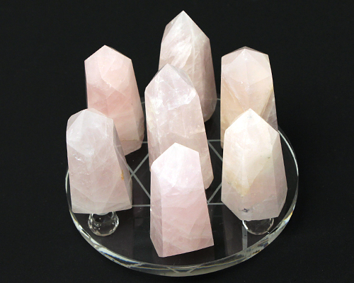 ローズクォーツ 六角柱 七星陣 No.15 | 神棚・神具の製造販売通販なら