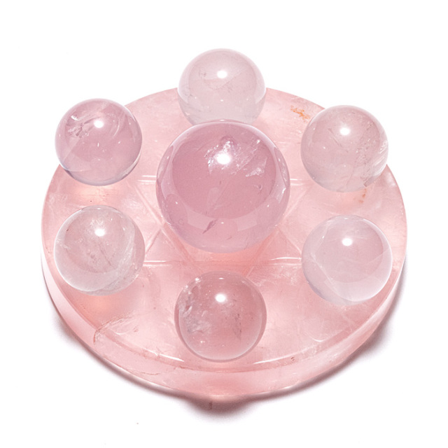 高品質 ローズクォーツ 七星陣 ✦ 愛と調和 ✦ 大玉220g／マダガスカル産 高品質 ローズクォーツ 七星陣 ✦ 愛と調和 ✦ 大玉220g／マダガスカル産