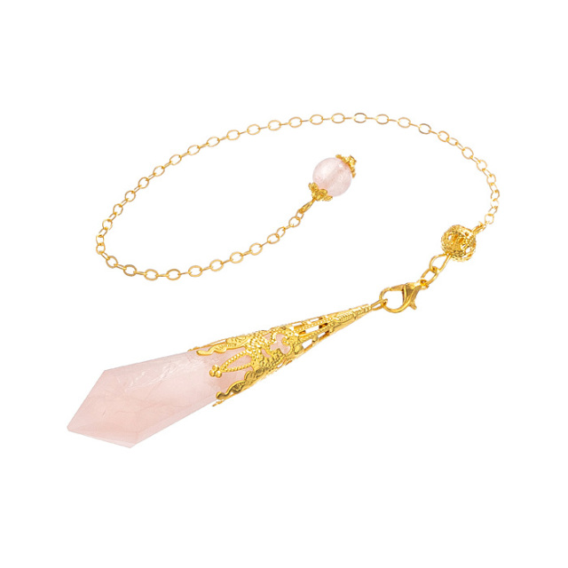 ペンデュラム ローズクォーツ 装飾 ゴールド （アソート） No.3 | 神棚