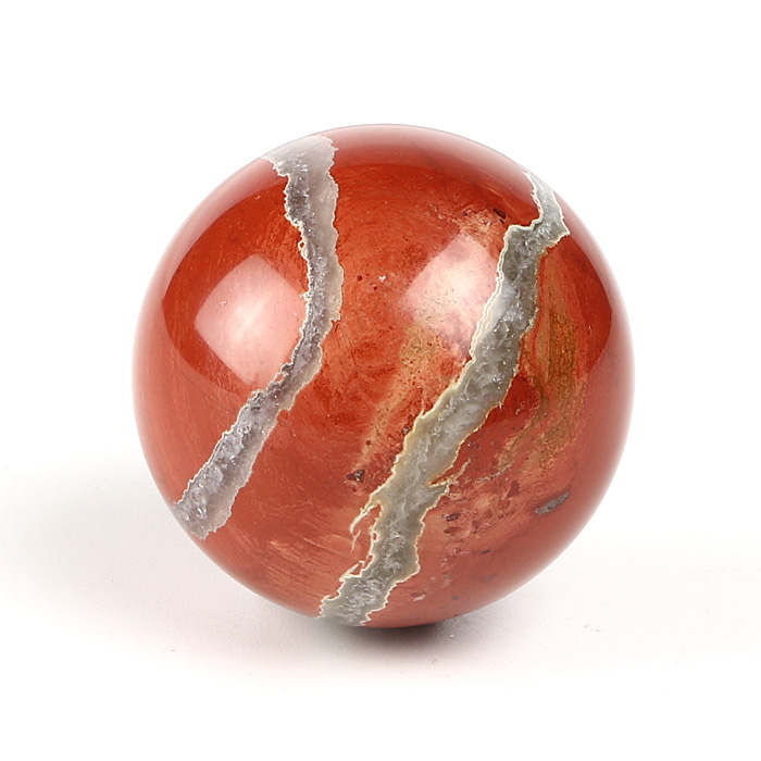 丸玉 佐渡赤玉石 （新潟県産） φ41 No.4 《証明書付》