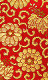 金襴・錦 菊桐唐草赤地