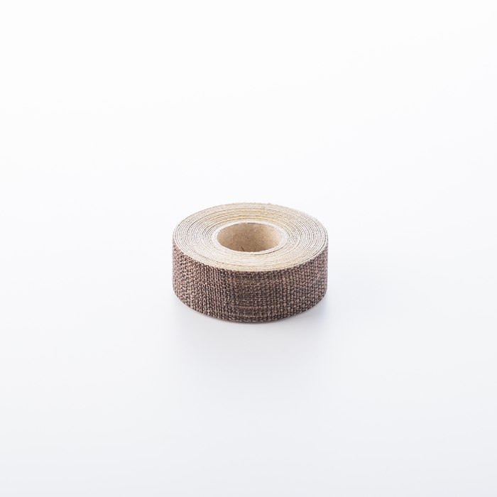 手織り 麻のテープ チョコレート15mm×2m 【ネコポス発送可】