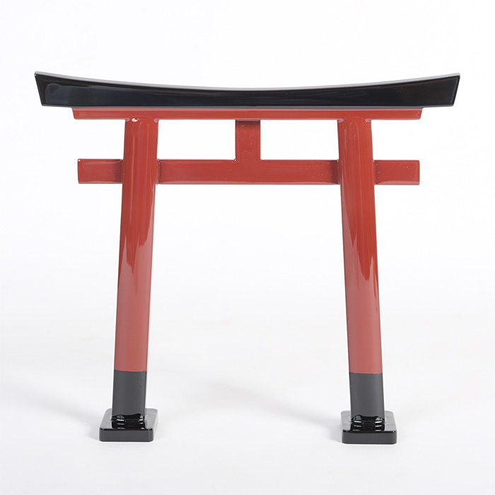【アウトレット】 鳥居 木製朱塗 玉垣無 6寸 No.1