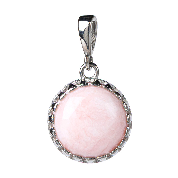 ペンダントトップ ピンクオパール （オーストラリア産） ラウンド No.4