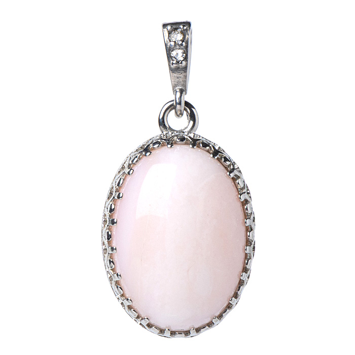 ペンダントトップ ピンクオパール （オーストラリア産） オーバル No.5