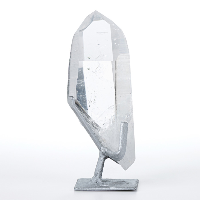 水晶ポイント レムリアン （ブラジル バイーア州アレグリ産） 鉄製台付 No.149