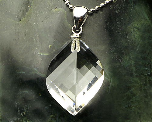 ペンダントトップ 水晶 リーフsv No.1