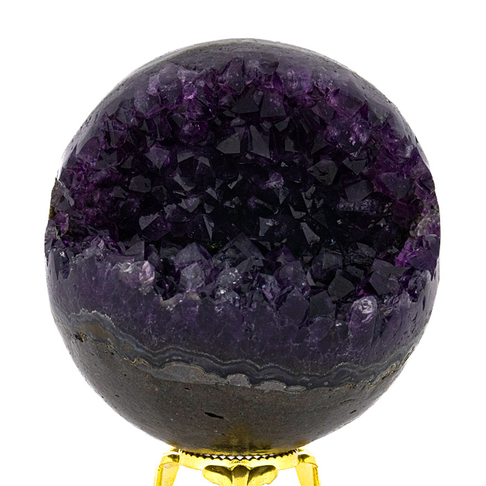 丸玉 アメジストジオード （ウルグアイ産） 幅75mm 奥行76mm 高78mm No.61