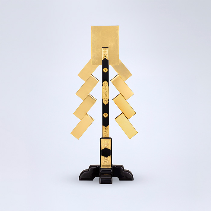 金幣 切下型筒型十字台 串高45cm