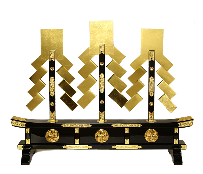 金幣三本立腰付 左三巴紋付 串高45cm