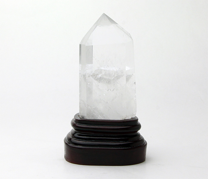 水晶ポイント 貫入水晶 台付 No.245