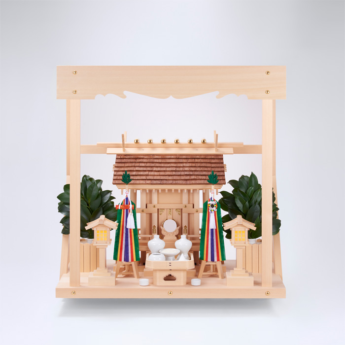 H-3+神棚板（中）+雲板（中）+神具フルセット