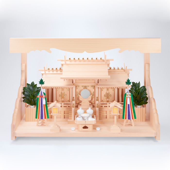 I-4+神棚板（持送式 雲板付）+神具フルセット
