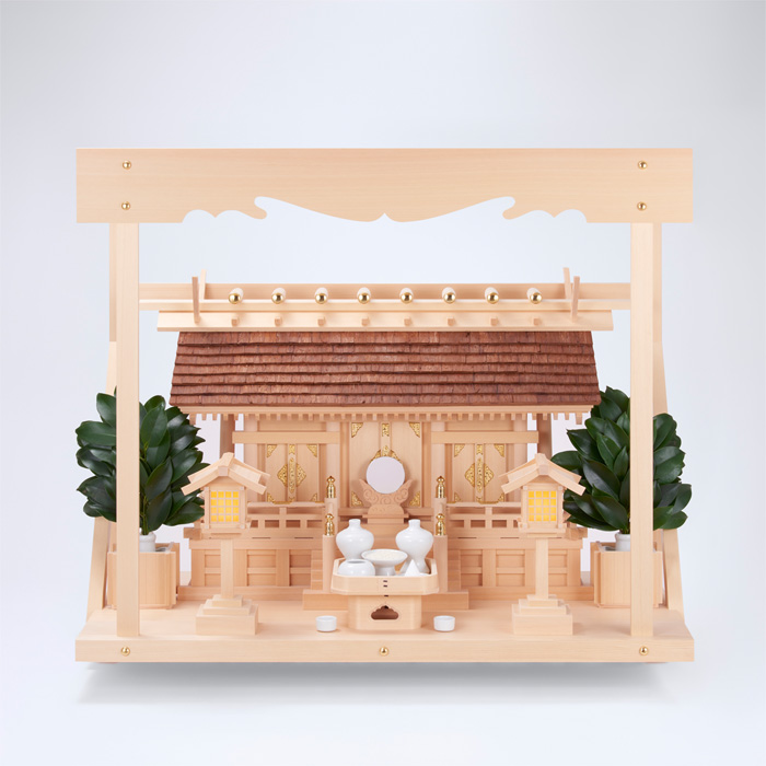 H-4+神棚板（大）+雲板（大）+神具ハーフセット