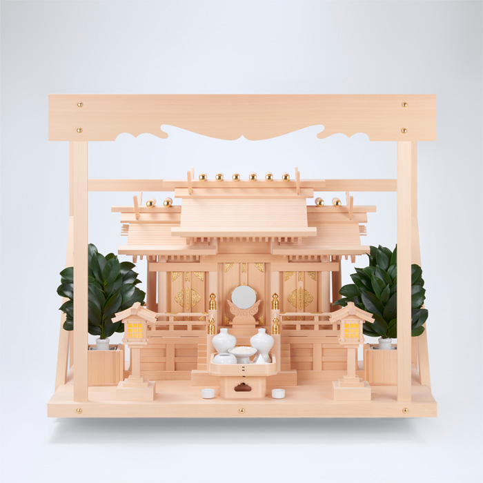 I-5+神棚板（大）+雲板（大）+神具ハーフセット
