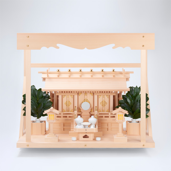 I-7+神棚板（大）+雲板（大）+神具ハーフセット