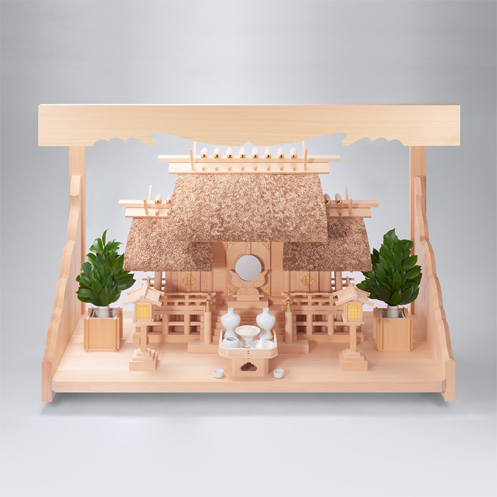 K-4+神棚板（持送式 雲板付）+神具ハーフセット