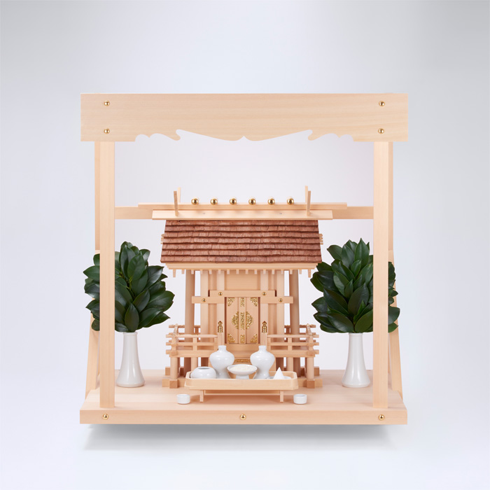 H-3+神棚板（中）+雲板（中）+神具ミニセット