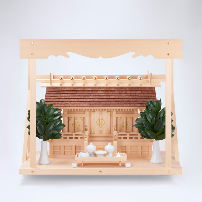 H-4+神棚板（大）+雲板（大）+神具ミニセット