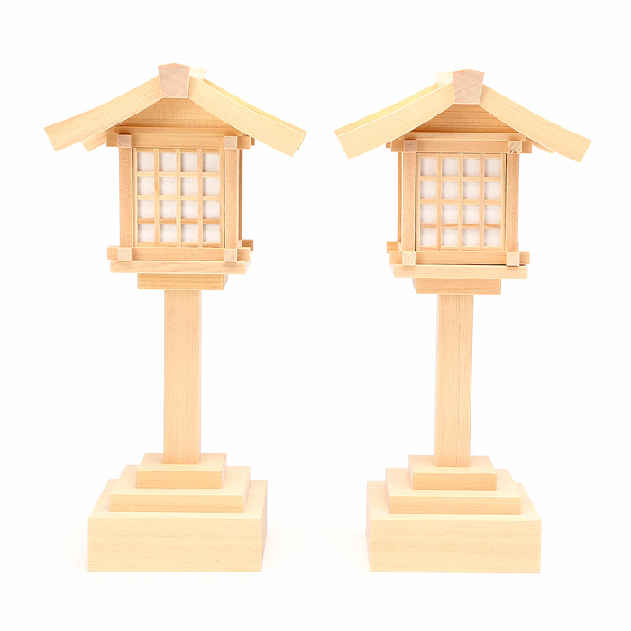 LED灯籠 桧電池式（中）